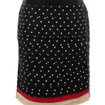 White House | Black Market Size 4 Polka Dot Red Accent Ruffle Pencil Skirt WHBM Photo 1