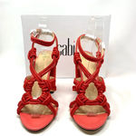 CAbi  Red‎ Braided Tiptoe Sandals Style 6012 Photo 1