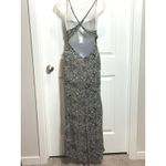 Billabong Black BOHO Geometric Maxi Dress Spaghetti Strap Crisscross Back Large Photo 7