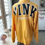 PINK - Victoria's Secret PINK Victoria Secret Yellow Mock Zip Neck Sweatshirt Small Photo 5