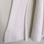 Free People “Sundae” Knit top white Linen Cotton V neck swing sweater S Photo 6