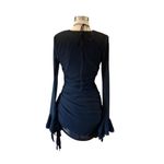 Oh Polly Cemile Lace Up Front Mini Dress In Black Photo 7