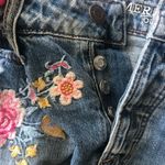 American Eagle Y2k Outfitters Button Fly Floral Denim Skirt G19 Photo 1