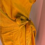 Madewell  wrap maxi linen blend Mustard Wrap Dress Photo 1