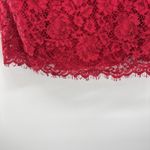 J. Crew MockNeck Top Blouse Floral Lace Red Button Ribbon Holiday Party Whimsy 4 Photo 11