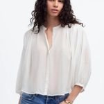 Madewell NWT White Balloon-Sleeve Top - Size: XXS Photo 0