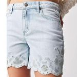 Driftwood NEW  LULU Denim Jean Short Embroidered Scalloped Hem Beach Sz 28 $118 Photo 0