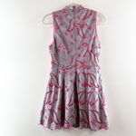 Elliatt  Sleeveless Embroidered A Line Mini Dress Green Pink Small Photo 4