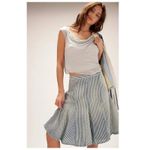 Free People Candace Stripe Cotton & Linen Skirt Size Small Photo 4