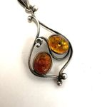 Sterling silver Baltic amber pendant Photo 0