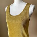 Cache | Vintage Metallic Fiber Gold Tank Top Sz S Photo 2