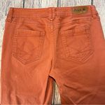 Allen B Bohemian Capris Burnt Brick Jeans Womens 8 Denim Allen Schwartz Zippers‎ Orange Photo 8