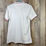 Magnolia Lane Tech 50+ UPF White Medium Polo w/Pink Trim Photo 2