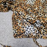 Maje Lipard Leopard Print Wrap Crop Top Sz 3/L Puff‎ Sleeve Tie Waist NWT $265 Photo 9
