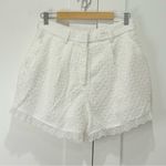House Of CB  Soraya Shorts Tweed Lace White High Rise 10 12 Coquette Preppy Bride Photo 4