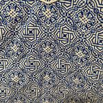 J. McLaughlin  Dress Tunic Cover Up Blue White Medallion Arabesque Notch Size L Photo 4