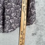 Gap  Blouse Women Puff Sleeve Floral Print Popover Top Gray Neutral Casual Size S Photo 9