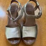 Sperry Gold Leather Espadrille Ankle Strap Open Toe Ankle Strap Shoes, Size 7 Photo 3