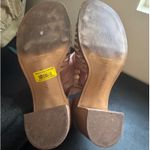 Lucky Brand Womens Chunky Leather Brown Beaded Block Heel Sandals sz 7.5 Strappy Photo 8