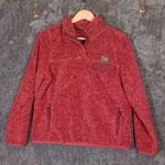 L.L. Bean Rust Pullover Fleece Vintage 4 Snap Button Closure Womens Large Photo 0
