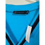 NY&Co Blue with Black Piping Cotton V Photo 3