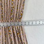 Moon River XS Floral Striped Maxi Dress Tiered Ruffle Mock Neck cottagecore Photo 2