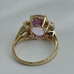 NWOT 14K Gold 5.19ct Natural Kunzite& Pink Sapphire/Geniune Diamonds Ring in 7 Photo 7