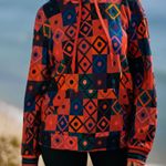 Farm Rio Terry Long Sleeve Hoodie/Sweatshirt, Size S Photo 2