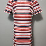 Anthropologie Hutch Brixton Multi colored Striped Organza Shift Dress Size XL Photo 3
