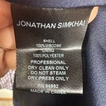 Jonathan Simkhai Long Sleeve Faux Wrap Mini Dress Plus Size 22 Blue Print Photo 8