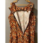 I.N. Studio Black And Orange Print High Neck Zip Back Dress Size 22W Photo 5