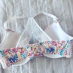 Cacique  Floral Lace Racerback Push Up T-Shirt Bra, Size 40DD Photo 4