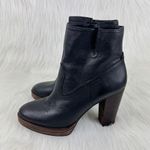 Lucky Brand Wmns  Quintei Leather Zipper Western Ankle Boots Booties Sz 8.5M Blk Photo 3