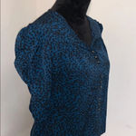 Dolce Vita DV Blue Animal Print Blouse S Photo 3