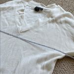 French Connection  Cream V-Neck Blouse with Lace Sleeves Photo 7