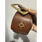 Y2K‎ Vintage Iceberg Belt Leather Embroidered Size 42 Retro Style 41" Boho Hobo Brown Photo 1