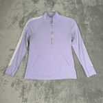 Lilly Pulitzer Womens Small Purple Cream 1/2 Zip Crochet Casual Preppy Casual Photo 1