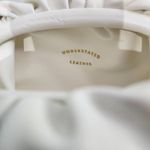 Understated Leather  Cream Clutch with Gold-Tone Chain Mother's Day Gift Photo 5