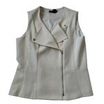 White House | Black Market  Ivory Lined Vest Blazer Women Size 8 | 43-30 Photo 2
