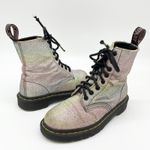 Dr. Martens  Womens Combat Boots Size 5 Glitter Punk Rave Alt Festival Goth Photo 1