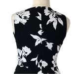 White House | Black Market Sheath Dress Wrap Top V-neck Black Floral Women’s 14 Photo 9