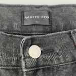 White Fox Boutique White Fox High-Rise Baggy Straight Leg Black Jeans Women L Distressed Denim Y2K Photo 4