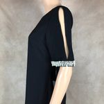 Karl Lagerfeld Pearl Embellished Black Shift Dress NWT 4 Photo 6