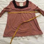 Axes Femme pink brown lace top with cute back detailing Size medium, from Japan Photo 5