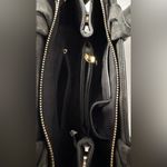 Moda -NewYork Faux Leather Gray Handbag with Double Handles & Shoulder Strap Photo 4