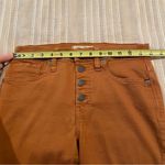 Madewell 9" Mid Rise Skinny Jeans: Garment Dyed Button Front Burnt Sienna 25 Photo 10