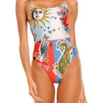 Agua Bendita  Kali Embellished One Piece Swimsuit XL Photo 0