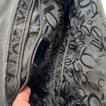 Bebe  black & silver rhinestone small black clutch purse handbag magnetic close Photo 6