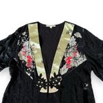 Vintage 90s Spencer Alexis boho kimono cardigan shrug top Black Photo 6