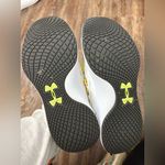 Under Armour  Charged Breathe White/ Neon Green Athletic Running Sneakers Size 7 Photo 6